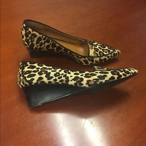 Nine West Leopard Wedges